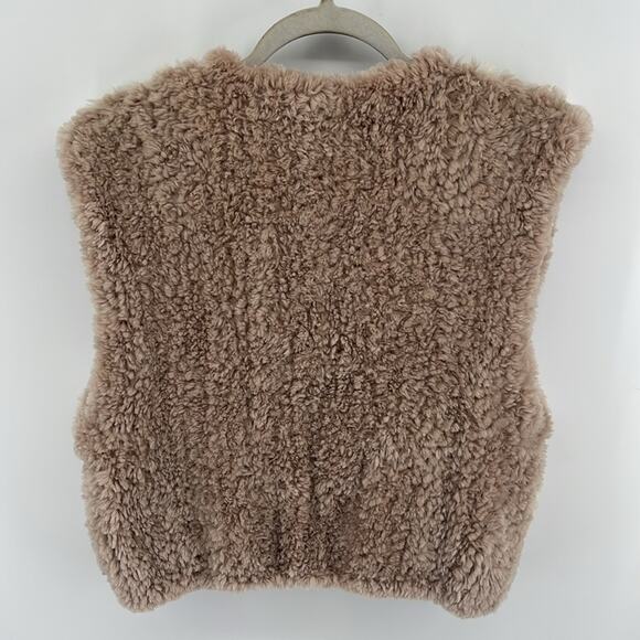 Paula Lishman beaver fur argyle knit button up V-neck vest - Picture 8 of 8